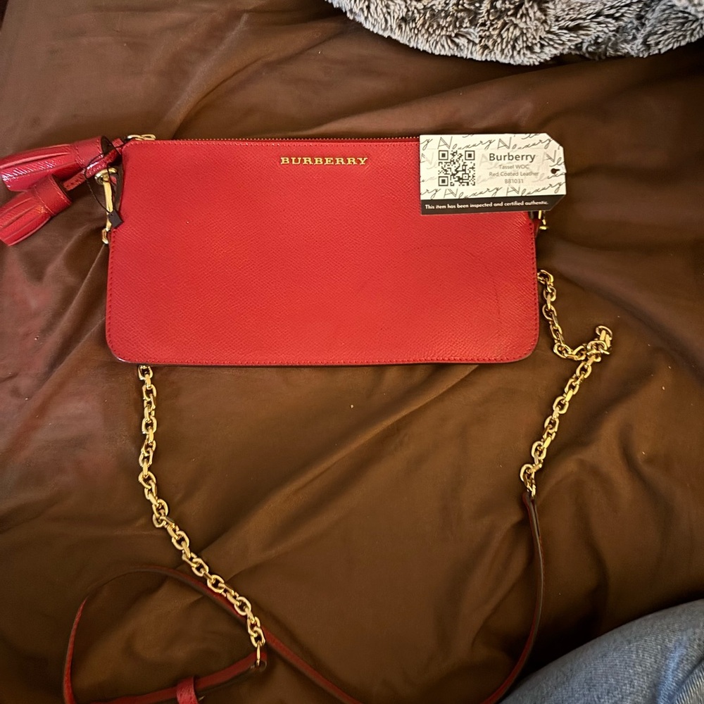 Burberry Red Cross body 💯 Authentic - Picture 2 of 7